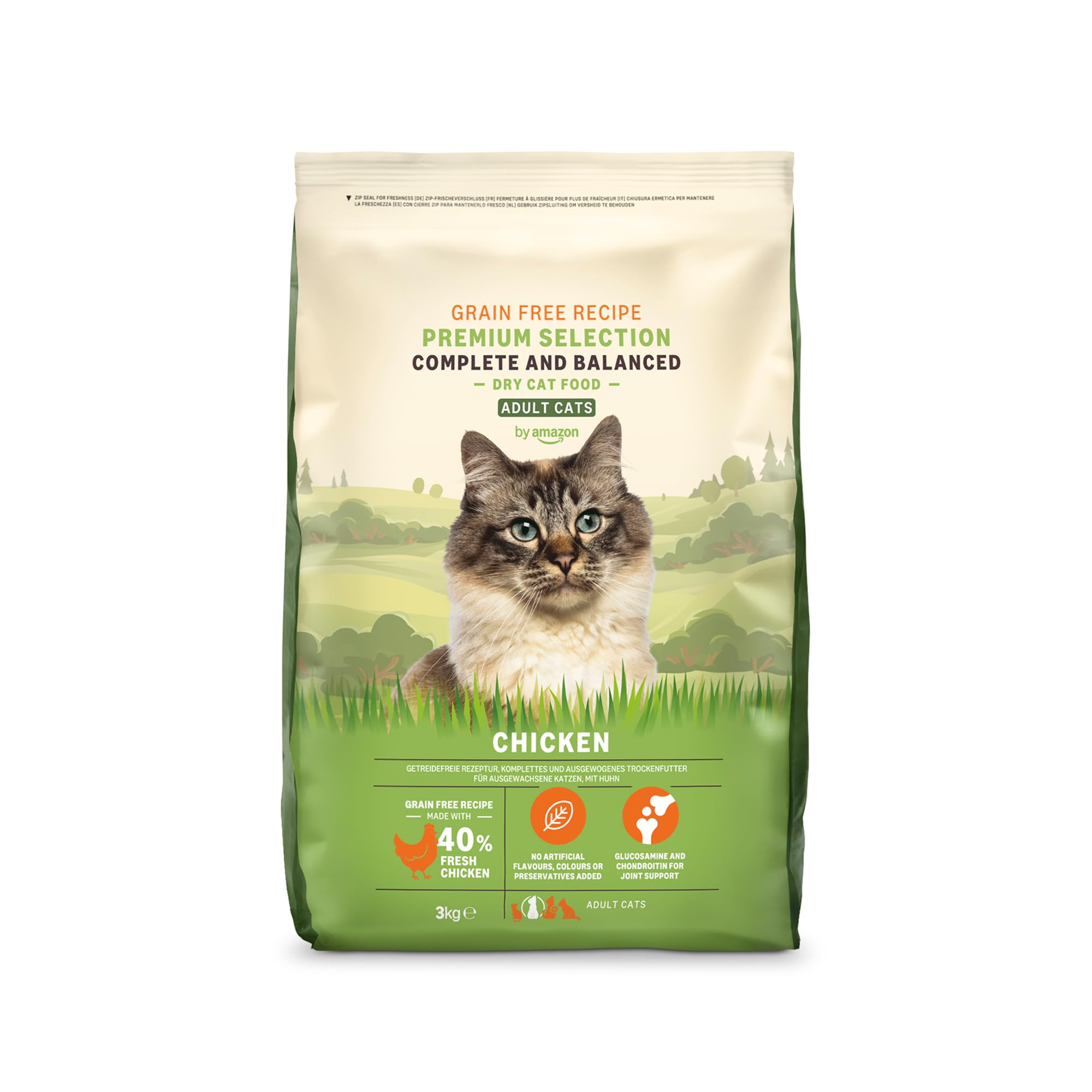 by Amazon Grainfree Recipe Dry Cat Food (Adult Cats) with Fresh Chicken - 3kg (Previously a Lifelong brand, same product)