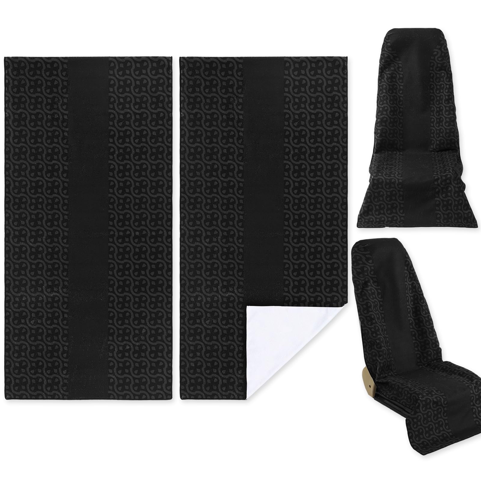 Photo 1 of Hahafelt 2 Pack Car Seat Towel Covers Athletic Running Towel Performance Microfiber Post Workout Sweat Washable Cover Non Slip for Car Outdoor Sport Activities 63 x 31.5 Inches (Midnight)