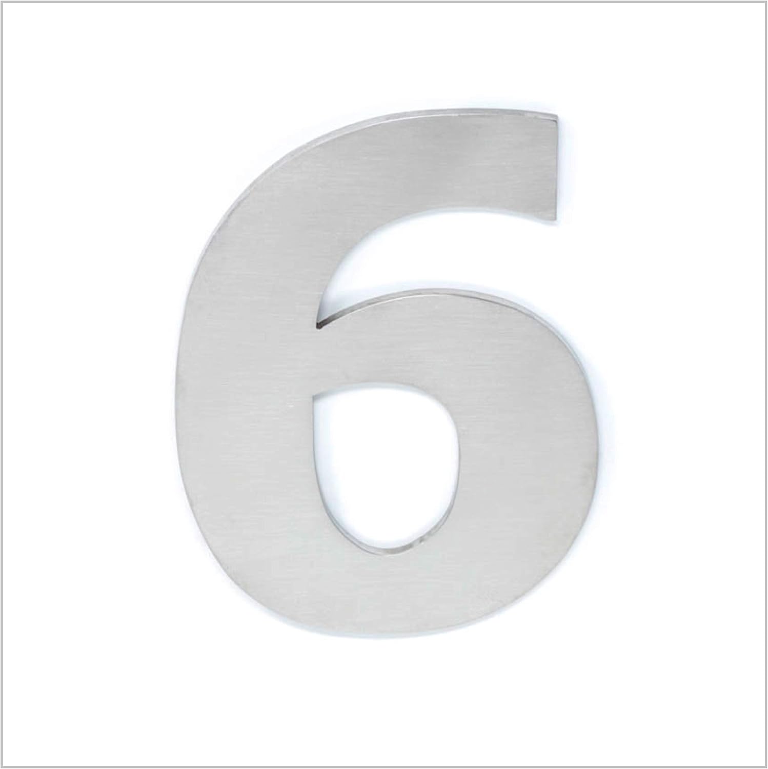 EVI Herrajes 640/120 - Numbers for houses "6" de 120 mm, finish matt inox (acero inoxidable)