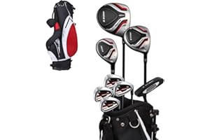 Precise Complete Teen Golf Club Set for Ages 13–16 – Includes Titanium Driver, Stainless Steel Hybrid, 7–PW Irons, Putter, Stand Bag & 3 Headcovers – Graphite/Steel Shafts