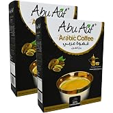 Abu Auf Abuauf Arabic Coffee With Cardamom Oriental Original Turkish Cafe Arabia Premium Ground Arabica (2 Pack = 7.05 oz / 200 gm) ابو عوف قهوة عربى مع الهيل