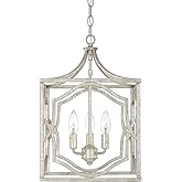 Capital Lighting 9481AS Blakely Lantern Foyer Pendant, 3-Light 180 Total Watts, 18" H x 12" W, Antique Silver