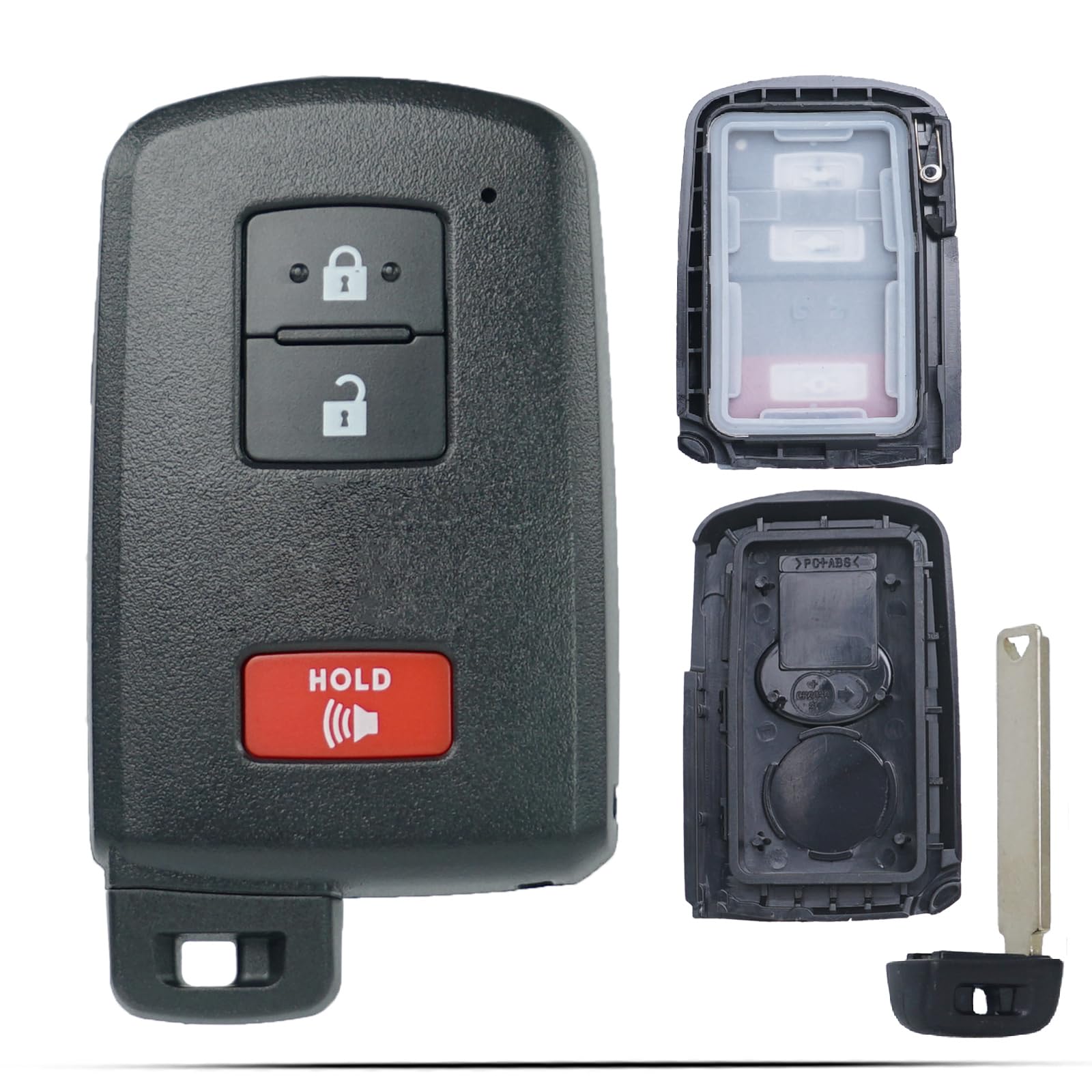 Photo 1 of SUPALAND Smart Key Fob Shell Case Replacement Fits for Toyota Tacoma Tundra RAV4 Prius 4Runner Highlander Land Cruiser Sequoia 2012-2023 Keyless Entry Remote Control 3 Button Pad Cover