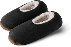 ELFJOY Mens Slipper Socks with Grippers Fuzzy House Slippers for Men Indoor Winter Warm Fleece Lined Sock Slippers