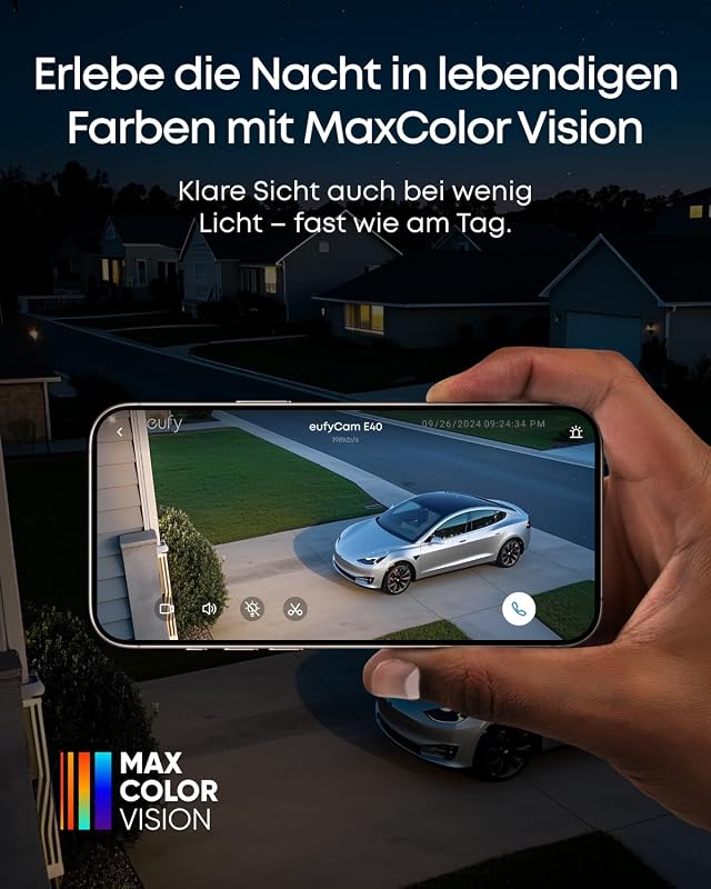 ANKER eufyCam E40 Zusatzkamera, Überwachungskamera Außen, ohne Abo