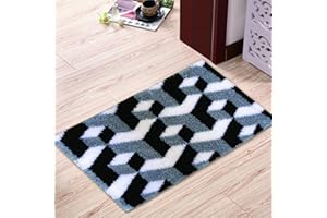 YAKOLECI Latch Hook Craft Kits for Adults, Color Printed Rug Handmade Arts Carpet for Festival Gift Home Decoration (Maze)