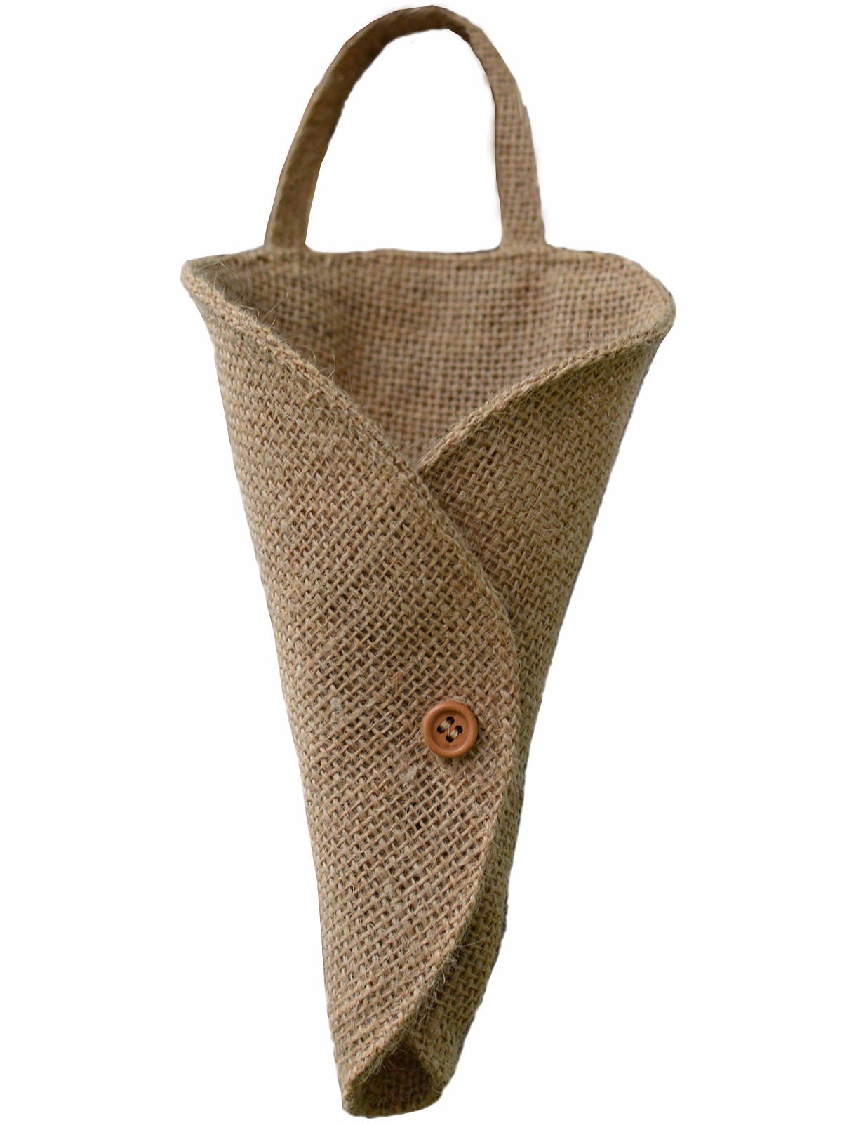Summer-Ray 12 Handmade Hessian Burlap Pew Cone for Rustic Wedding Aisle Decorations