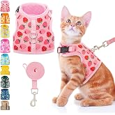 BINGPET Cat Harness and Leash Set, Escape Proof and Adjustable, Medium | Step-in Vest, Lightweight Soft Breathable Mesh, Hook