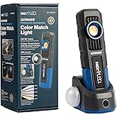NextLED Ultimate NT-6692M Professional Rechargeable Auto Detailing Light, CRI 96+ Color Match &amp; Paint Correction Light, 5 Color Temps, 500 Lumens, W/Light Diffuser, IPX6, 3-Year Warranty
