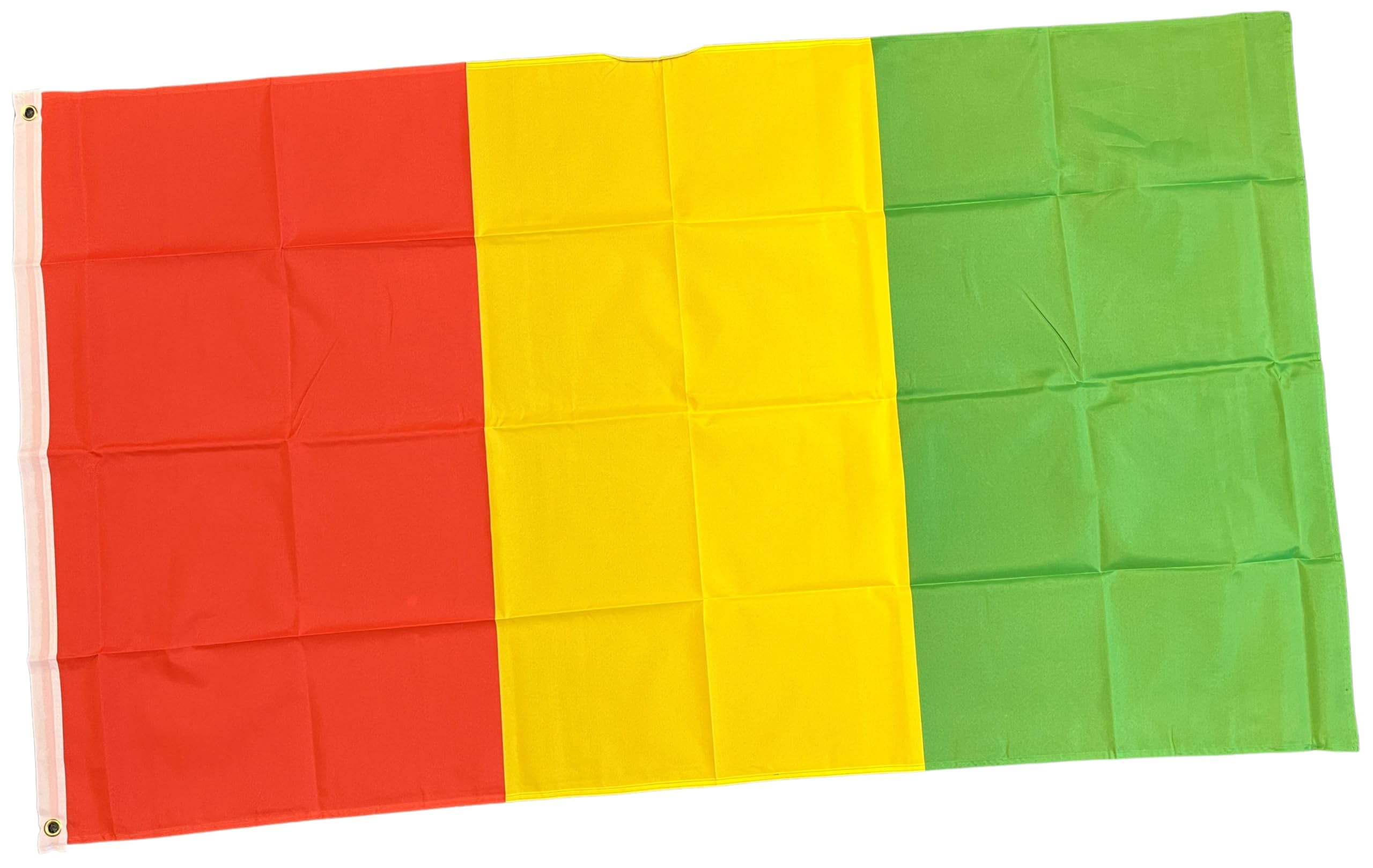 NWFlags Guinea Flag 5ft x 3ft 75d Premium Polyester Suitable For Flagpoles | Strong Polyester 5x3 foot material large flag banner with two metal Eyelets