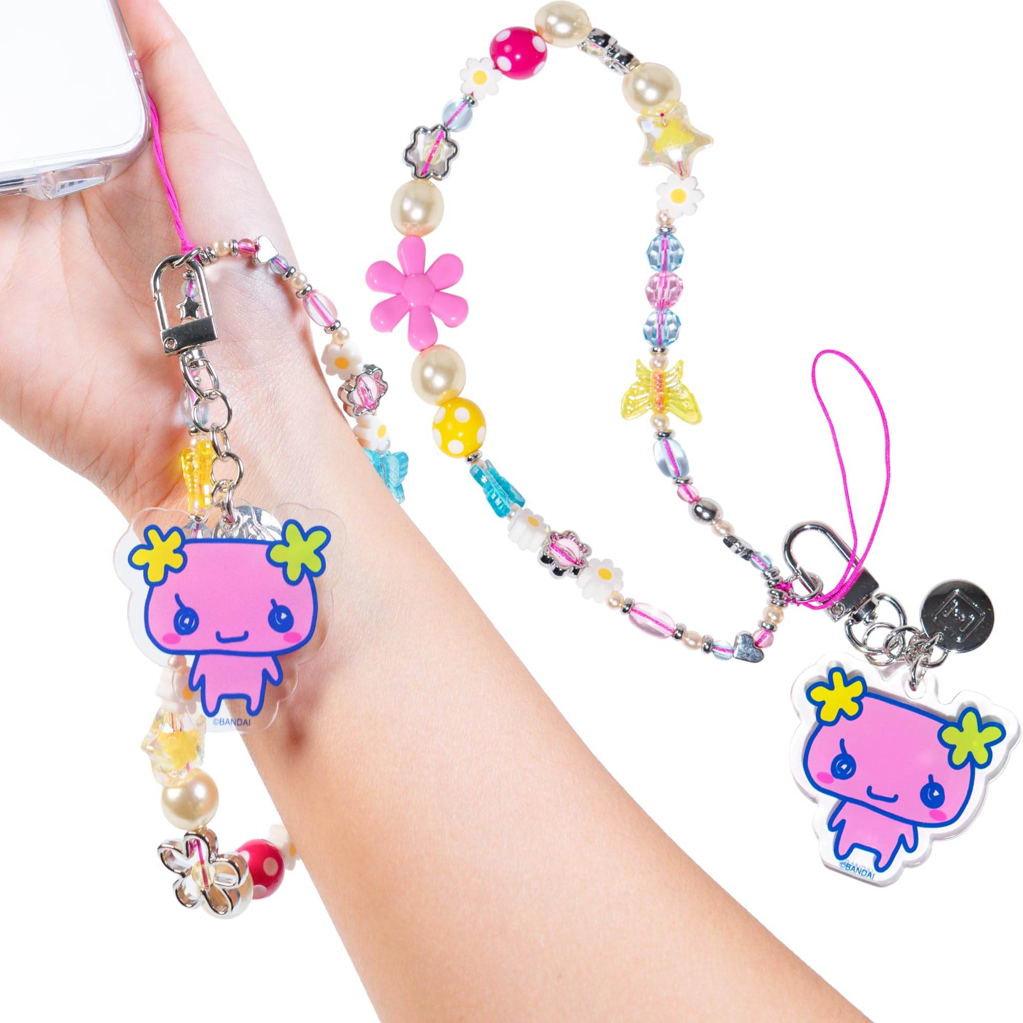 iFace [Limited Edition - Furawatchi] Tamagotchi Beaded Wristlet Universal Charm Strap - Cute Wrist Straps for Cell Phone Camera Keys AirPods