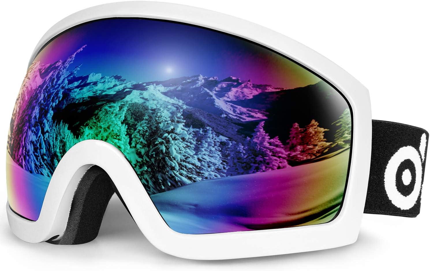 Odoland Ski Goggles OTG Snowboard Goggles for Men and Women Anti