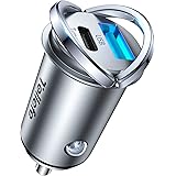 USB C Car Charger Zinc Alloy 45W PD & 45W QC Dual USB Car Charger Fast Charge TOLLEFE Double Pull Ring Flush Fit Cigarette Li