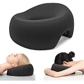 OSZZT Face Down Pillow for Massage - Eye Surgery Face Pillow， Suitable for Massage Beds and Home Sleep， with Memory Foam， and Removable Pillowcase (Dark Gray)