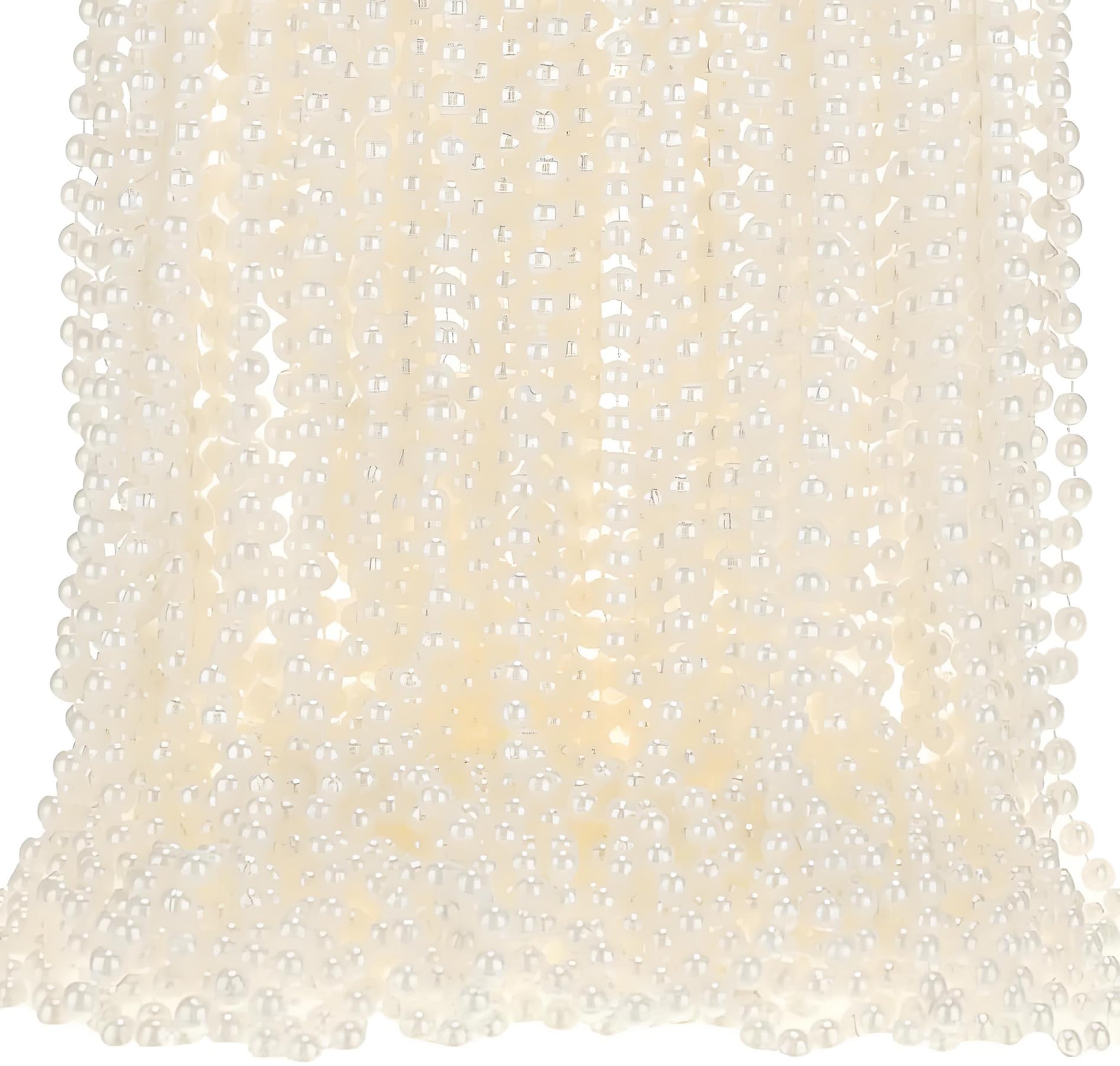 View 1 of 112 Feet Pearl Strings for Crafting 6mm Faux Ivory Pearl Garland for Crafts Artificial Craft String Pearls Beaded Chain Strands for Wedding Centerpiece Christmas Tree and Flowers Decor DIY Project