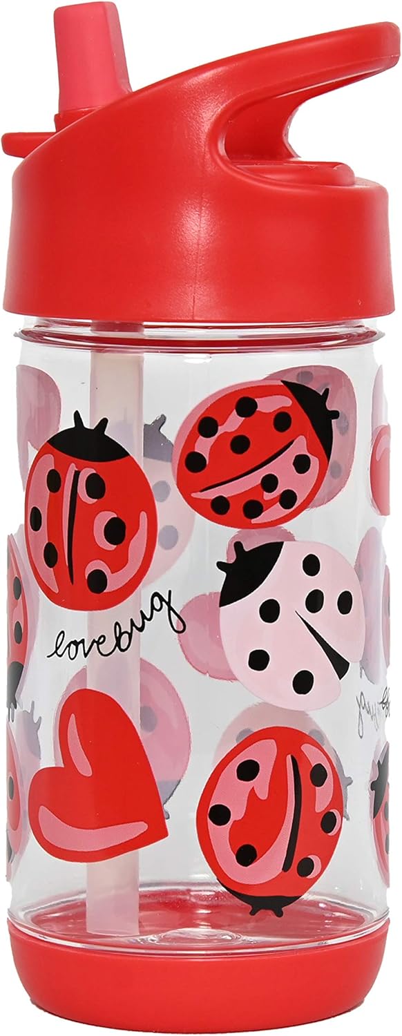 Cath Kidston Drinking Water Bottle 300ml Lovebugs in Pale Rose and Red BigaMart