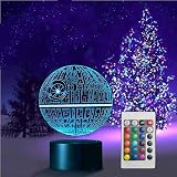 Lampade LED 3D con Effetto Illusione Ottica, Luce Notturna a Forma di Orso per Bambini, Lampada da Tavolo a 7 Colori LED con Pannello Acrilico Piatto