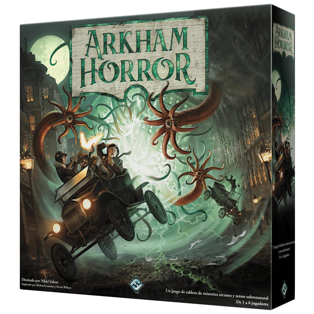 Fantasy Flight Games | Arkham Horror 3rd Edition | Cooperative Investigation and Terror Board Game for Adults and Youth | Ages 14 | 1 to 6 Players | 2-3 Hours per Game | Spanish