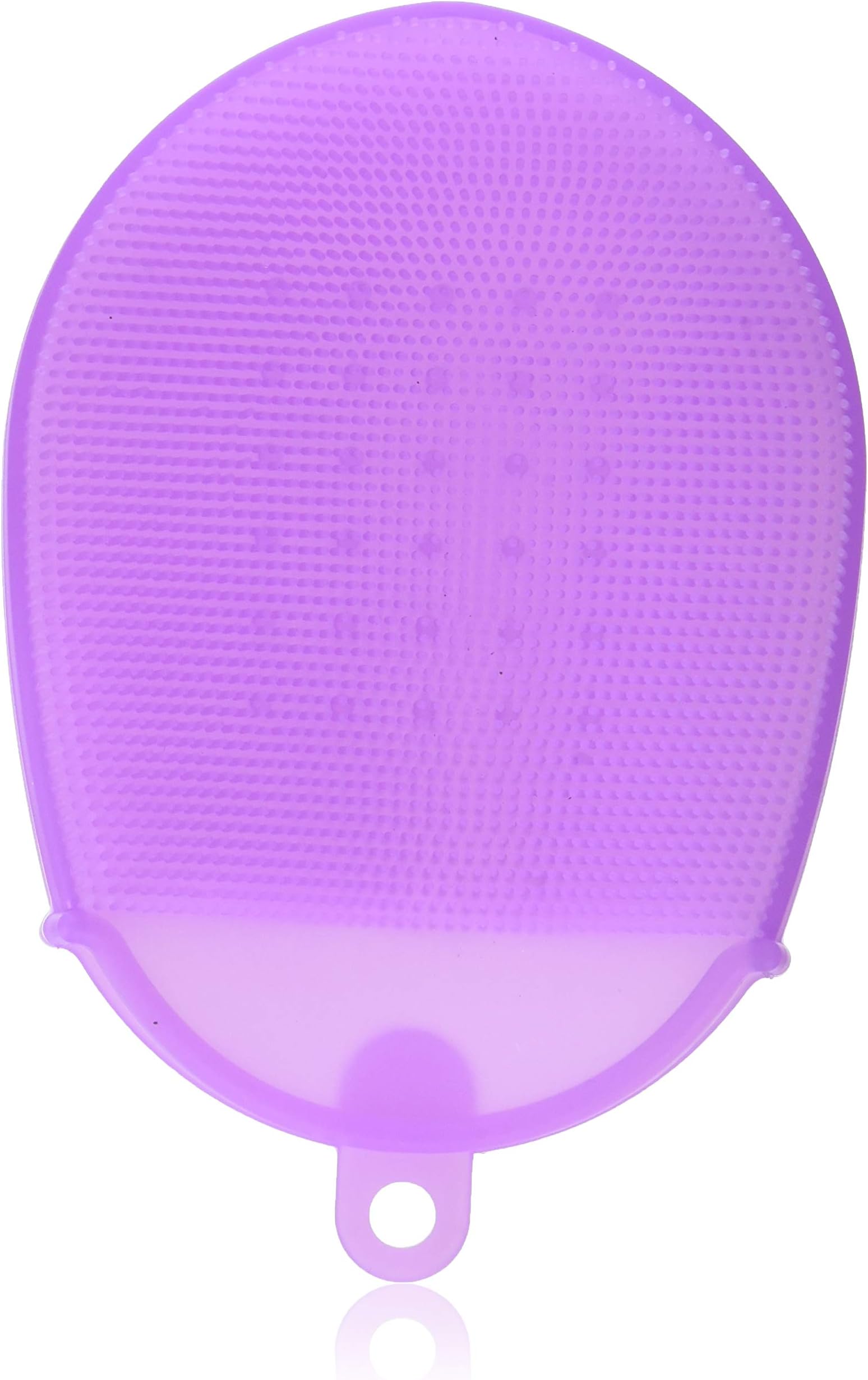Exfoliating gloves,Soft Silicone shower spa brush,SPA Massage Silicone body scrubber（purple）