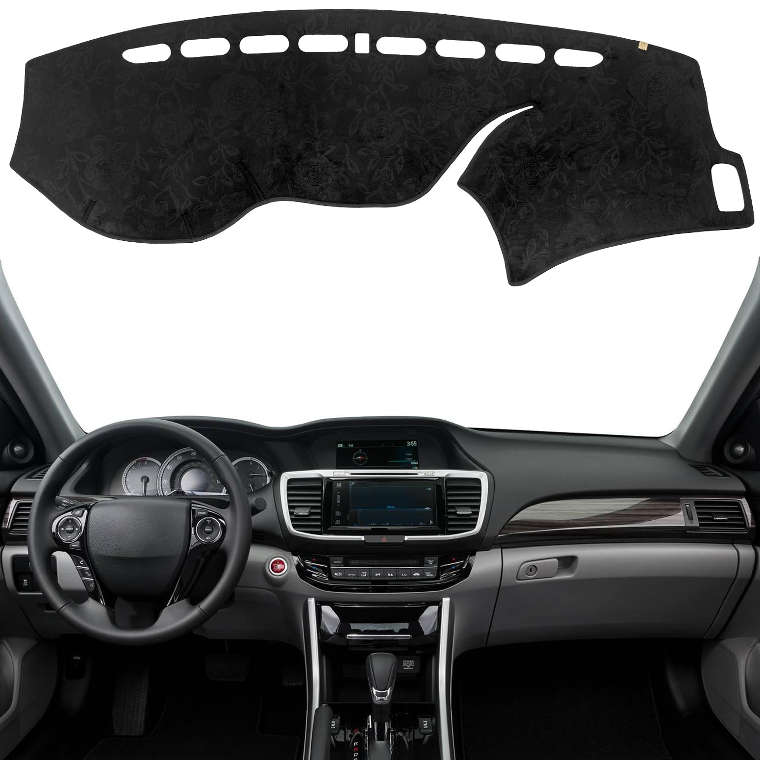 Photo 1 of KEYOOG Dashboard Cover Dash Mat Fit for Ho-nda Accord 2017-2013 (Without HUD Models),Car Dash Board Mat Anti-Glare Carpet,Non-Slip Pad Sunshield Protector (Flannel)