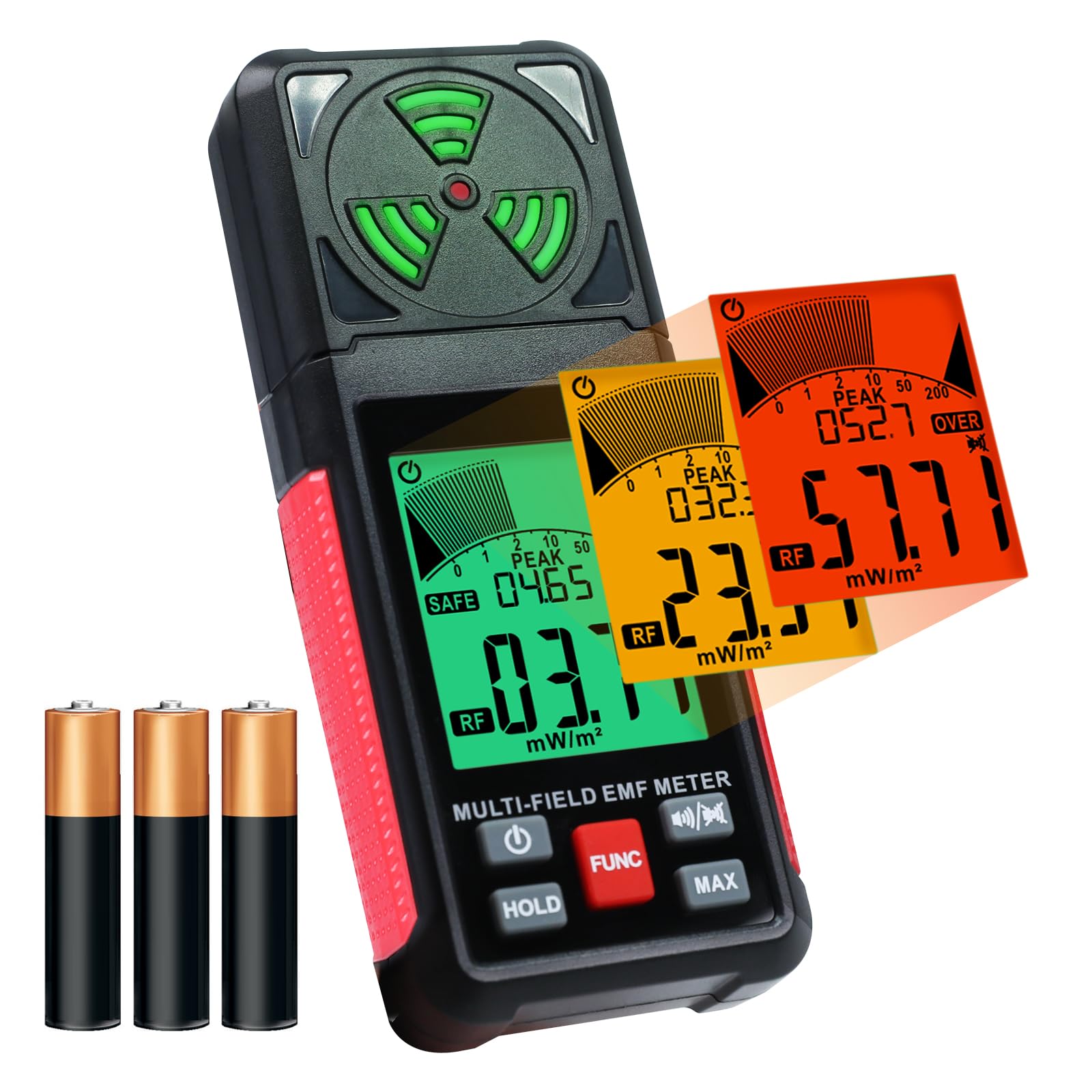 EMF Meter EMF Detector 3-in-1 Portable Electromagnetic Field Radiation ...