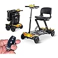 Klano KLX70 - Automatic Folding Mobility Scooter for Adults, One-Click Auto Fold & Unfold, Lightweight & Travel-Friendly, Airline Approved, 4-Wheel Scooter with Lithium Battery (Model8)