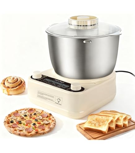 thumbnail interactive-video image 1 of 5L Electric Dough Mixer With Ferment Function - Smart Kitchen Helper For Bread, Pizza & Pastries 1 of 1