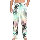 visesunny Stylish Men's Pajama Pants 100% Cotton Lounge Soft Warm Sleepwear Pants PJ Bottoms Drawstring and Pockets