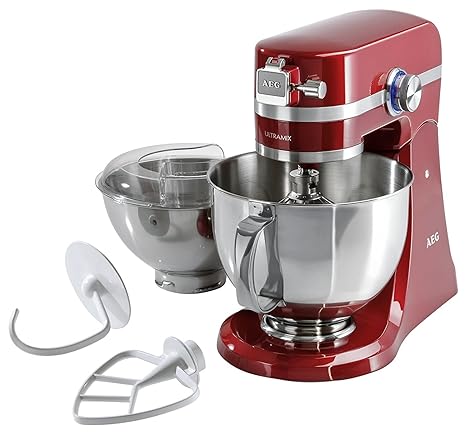 AEG Küchenmaschine UltraMix KM 4000 (10 Geschwindigkeitsstufen, 1000 Watt, LED-Licht) (Generalüberholt)