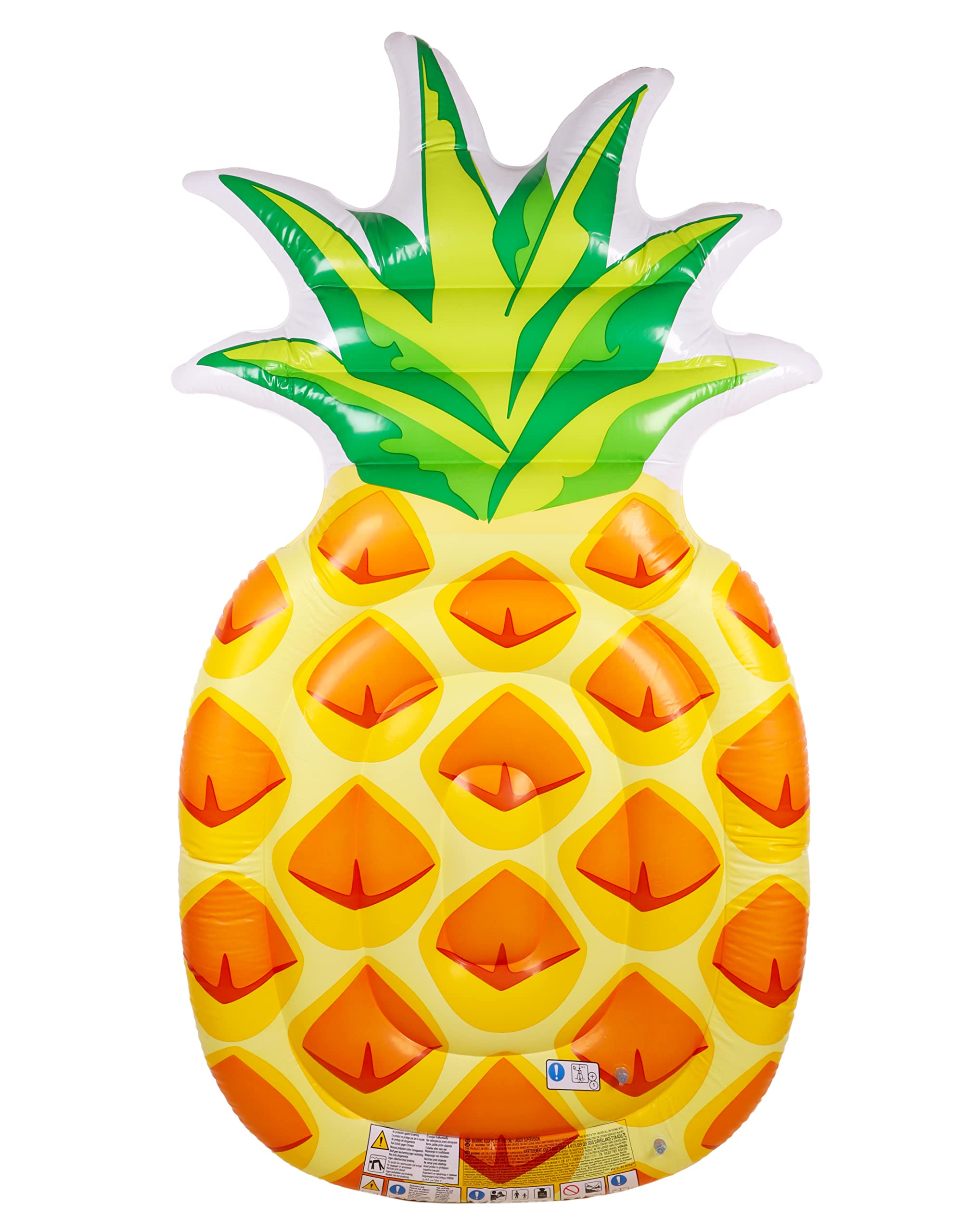 Toyland® Giant Pineapple Pool Float 85" x 49" (215cm x 124cm) - Inflatable Beach Essentials For Summer & Holidays