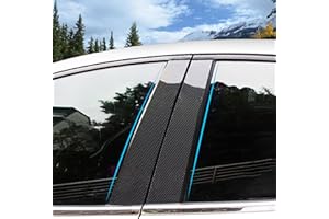 FFIHTY B Pillar Trim Suitable for Subaru WRX STI 4DR Sedan 2015-2021 Car Door Window Pillar C-Pillar Trim Anti-Scratch 8 pcs - Carbon Fiber