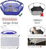 Pawaboo Small Animals Playpen Indigo Waterproof Pet Cage Tent with 3 Metal Rods view 3