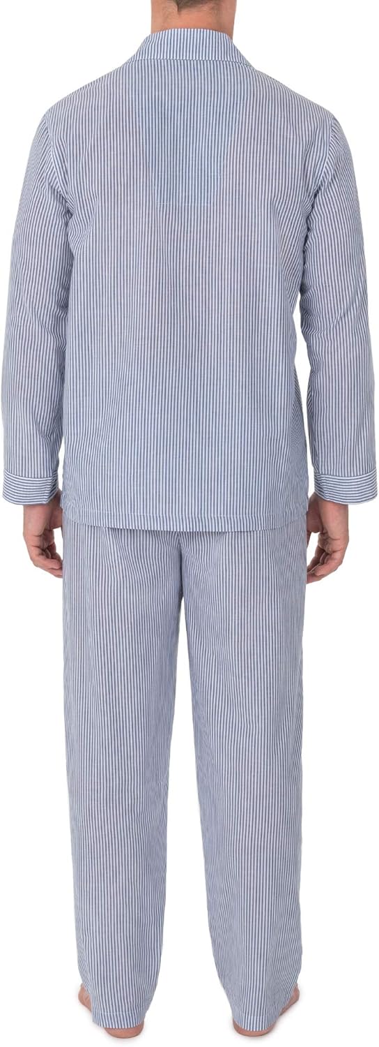 Geoffrey Beene Men's Broadcloth Long Sleeve Pajama Set at  Men’s Clothing store