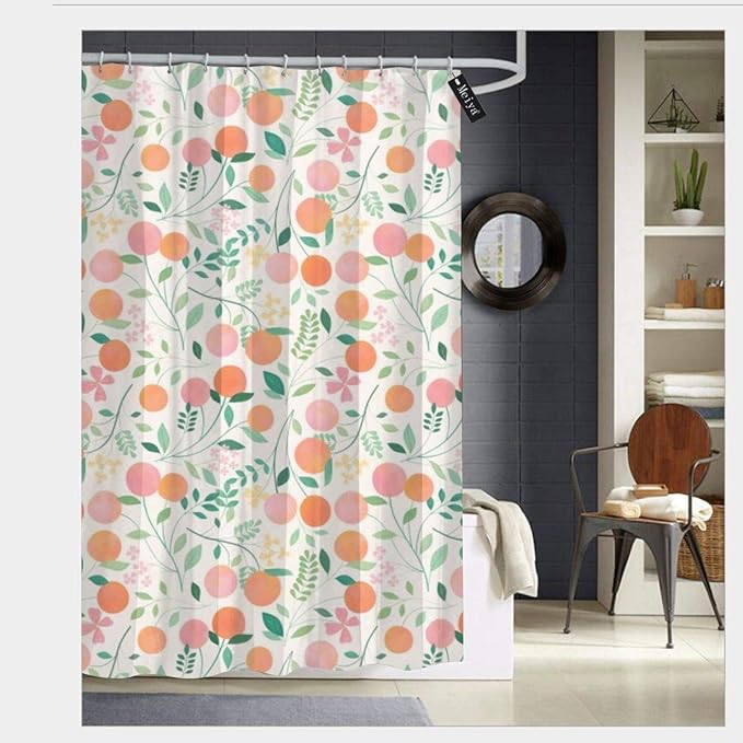 Sotyiltd Vanilla peaches Shower Curtains with 12 Hooks,Durable