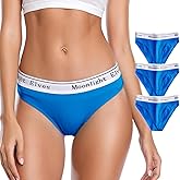 moonlight elves Women's Bikini Panties, Cotton Comfortable Underwear Soft Hipster Breathable Briefs Panty pack 3