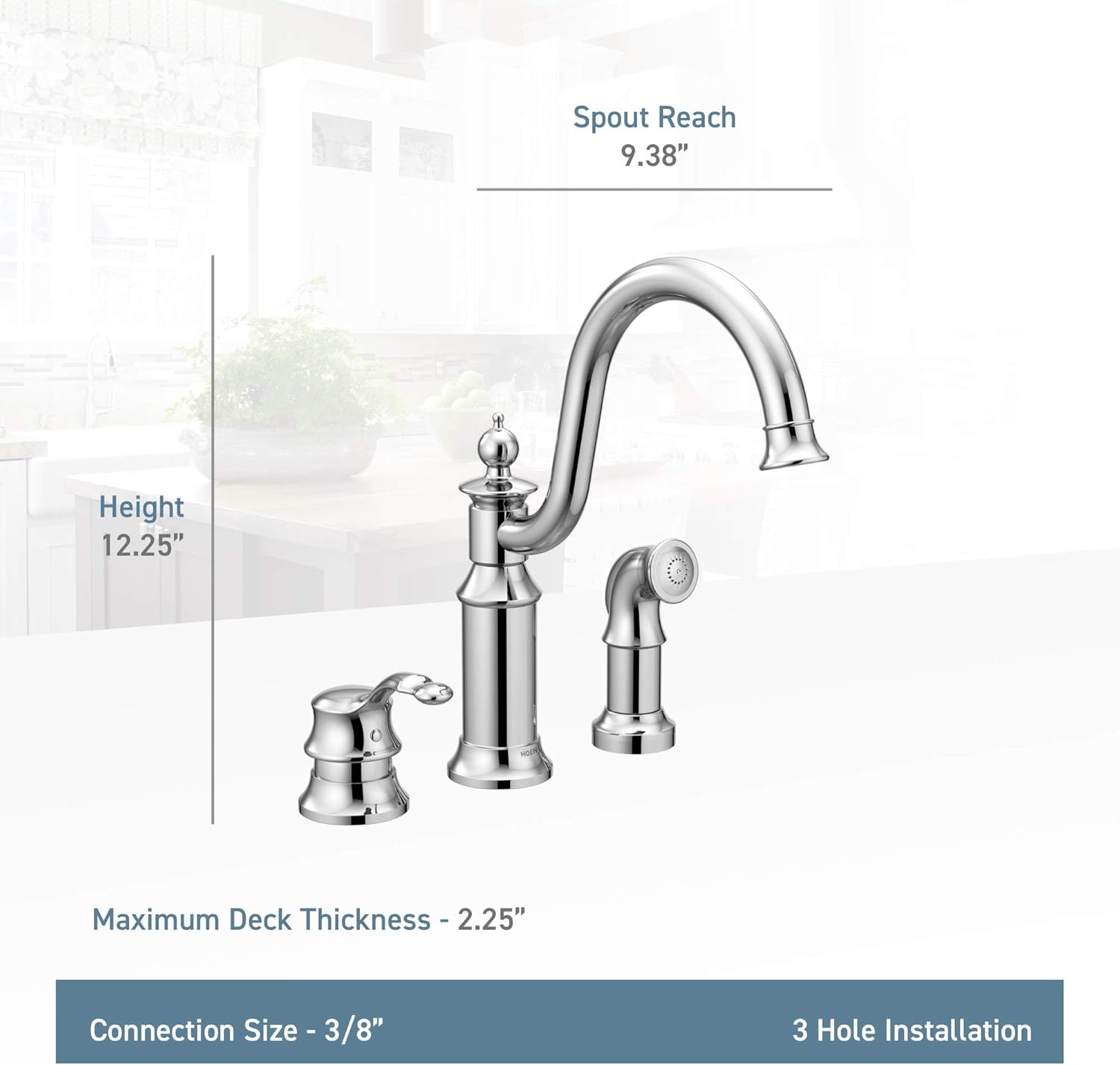 Moen S711srs Waterhill One Handle High Arc Kitchen Faucet Spot
