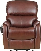 Morris Living Montreal Dual Motor Riser Recliner Chestnut Leather Chair view 4