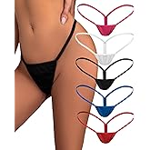 Justgoo Womens Sexy G-String Micro Back Thongs Panties Underwear Low Rise T-Back Underpants