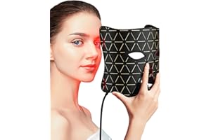 FOLOKE LED Light Therapy Mask Skin Care Mask, LED Red Light Therapy 630nm & 830nm Wavelength for Home Use, Body Beauty Machine for Care at Home (luxurious black)