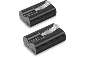 Mrupoo 2 Pack Rechargeable Battery Replacement for Ring-Battery for Doorbell & Camera - 3.65V 6040mAh, Compatible with Ring-Doorbell 2/3/4/3plus, Stick-Up Cam (2nd & 3rd Gen), and Spotlight Cam