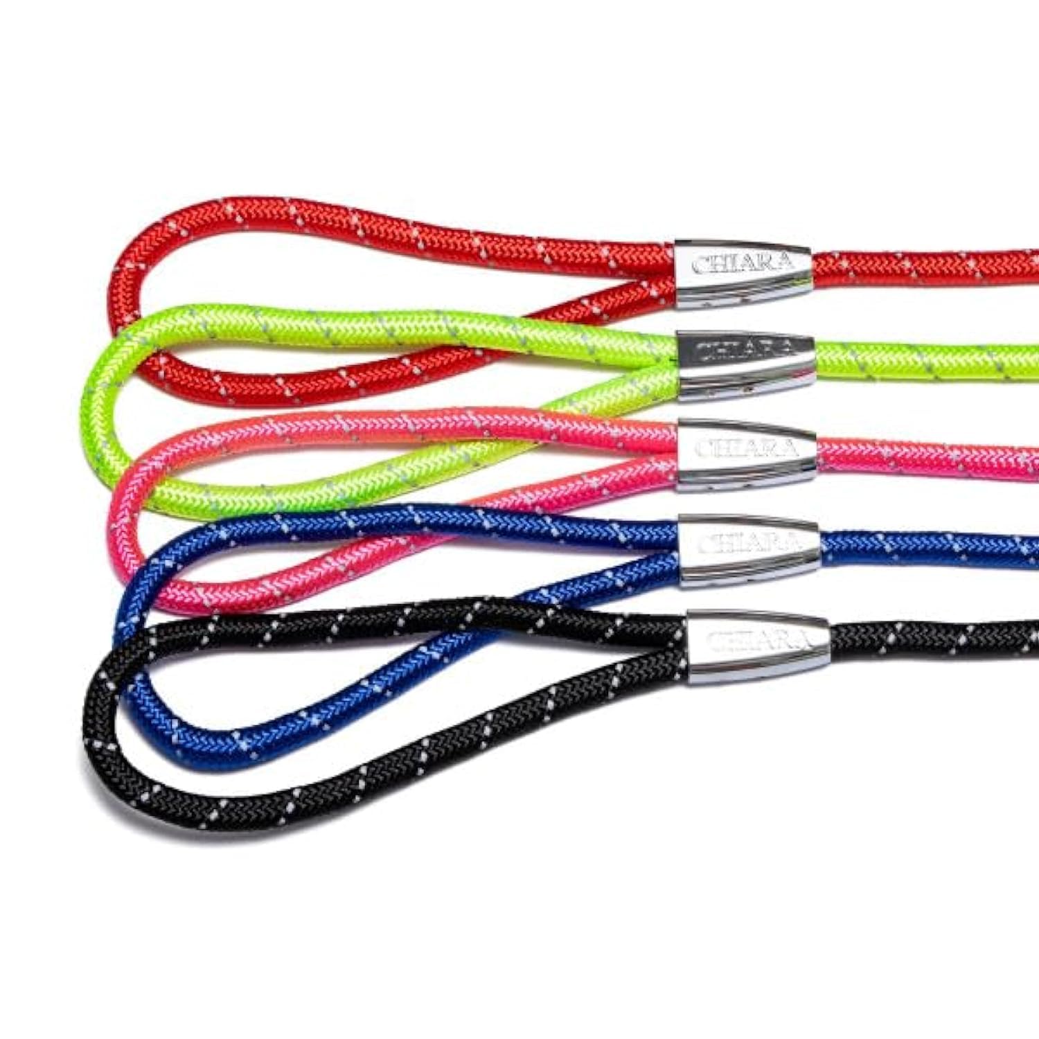 CHIARA Niki CHL-555-PI-S Nylon Dog Lead, Recall Lead (Size: S, Nylon, Jogging Lead, Walking Lead with Carabiner) Pink