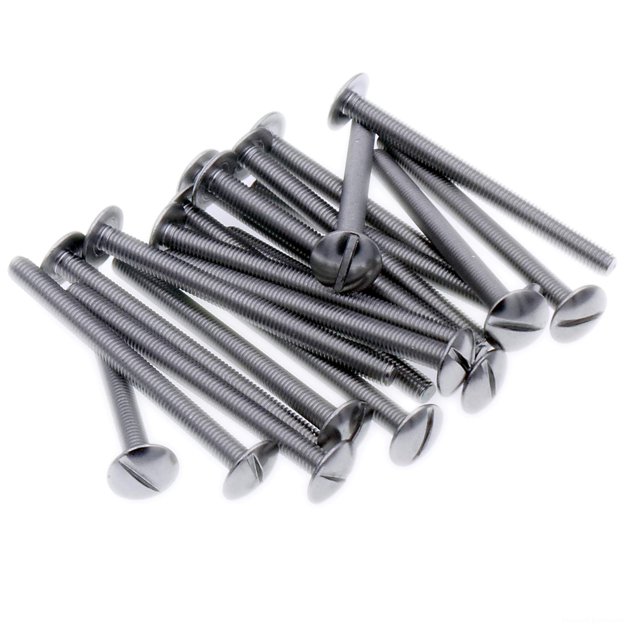 M5 (5mm x 6mm) Slot Mushroom Machine Screw (Bolt) - Stainless Steel (A2) (Pack of 20)