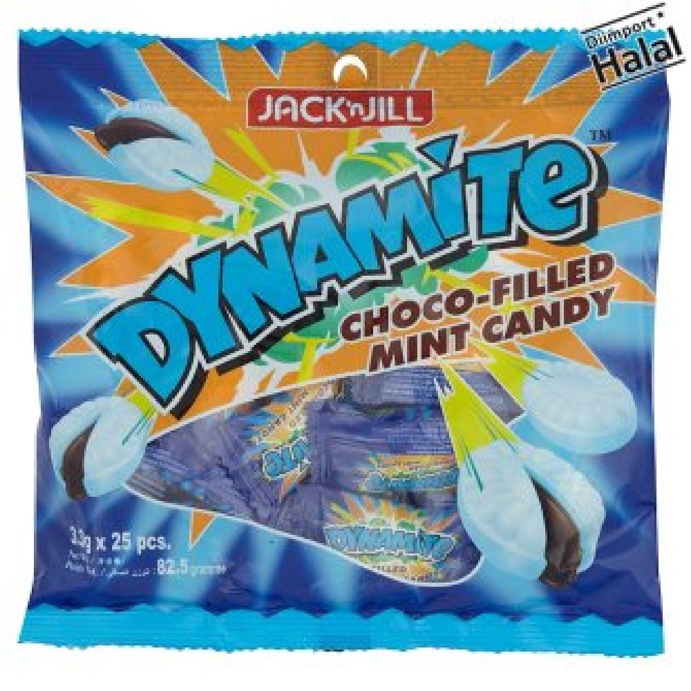 Jack 'n Jill Dynamite Choco Filled Mint Candy 25pcs x 3.3g
