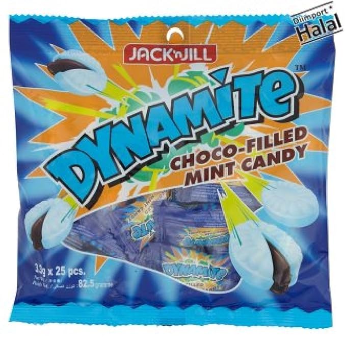 Jack 'n Jill Dynamite Choco Filled Mint Candy 25pcs x 3.3g