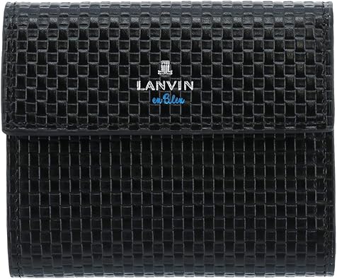 Amazon ランバンオンブルー 三つ折り財布 ミニ財布 エスパス メンズ 本革 牛革 01 ブラック Lanvin En Bleu ランバンオンブルー 財布