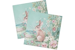 ZVK 80 Easter Paper Napkins Disposable 13in Dinner Party Napkins Dinner Napkins Green