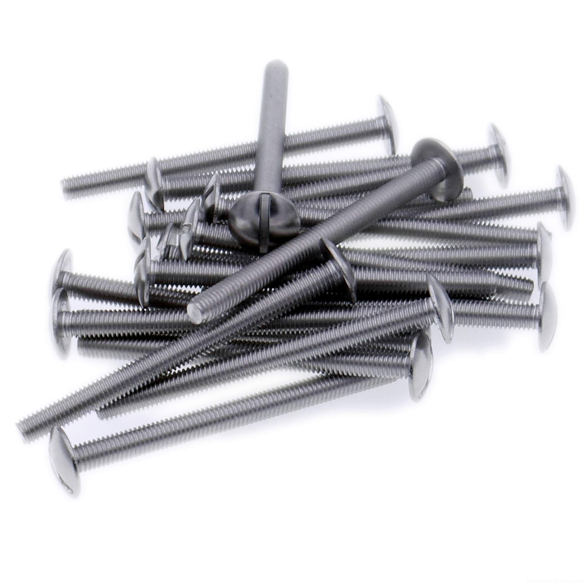 M4 (4mm x 25mm) Slot Mushroom Machine Screw (Bolt) - Stainless Steel (A2) (Pack of 20)