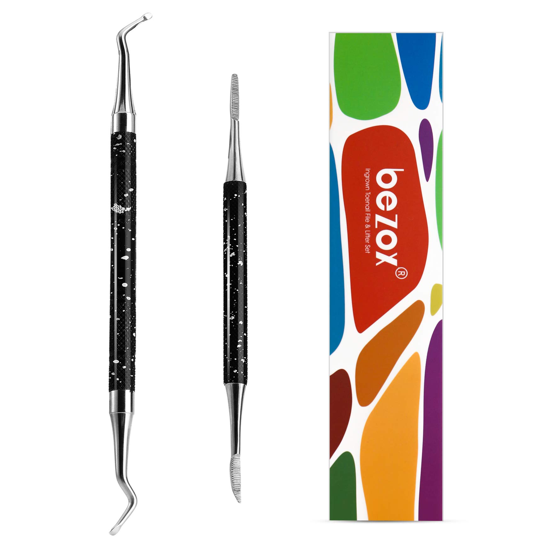 BEZOX Ingrown Toenail File & Lifter Set- Podiatrist Preferred Ingrown Toenail Treatment Tool