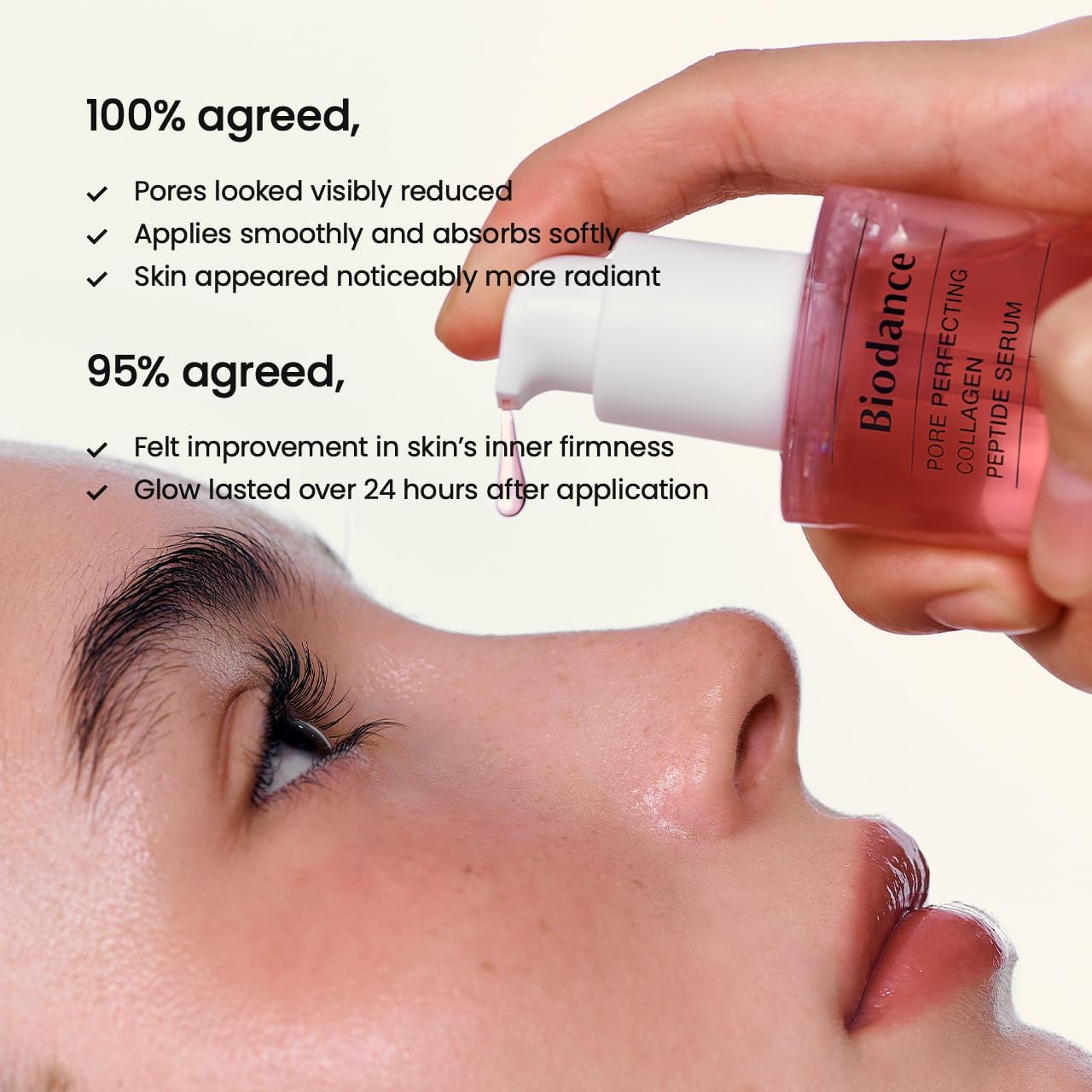 BIODANCE Pore Perfecting Collagen Peptide Serum, Skin Firming & Radiance Boost, Plumping, Pore Care, Makeup Prep Serum for All Skin Types, Korean Skincare, Stocking Stuffers | 1.01 fl.oz x 1 ea