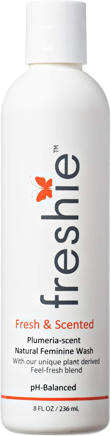 freshie Natural Feminine Care pH-Balanced Cleansing Wash Odor-Blocking Plant-Based Ingredients External Vaginal Hygiene Cleanser 8 fl Ounces - Fresh & Scented: Health & Personal Care
